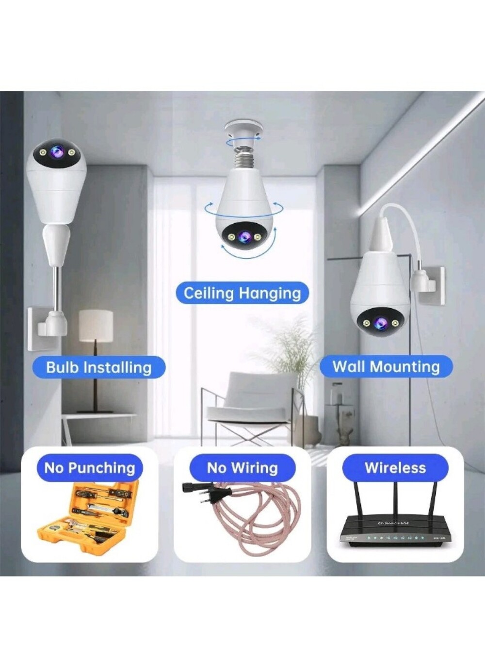 NEW Jooan Smart Security Camera! WiFi Wireless 2-Way Audio Motion Det. Night Vsn